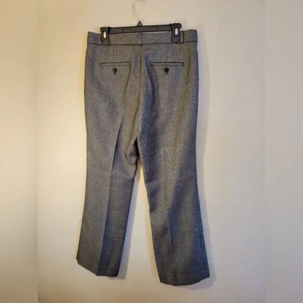 Banana Republic neutral plaid ankle length pants zip close, pockets, sz 8 petite - Picture 4 of 8
